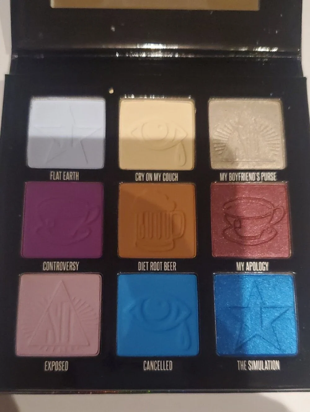 Jeffree Star Cosmetics Black Collaboration Palette Back Cover